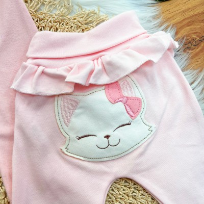 Kit 3 Calças - Gatinha de Lacinho - Rose e Rosa